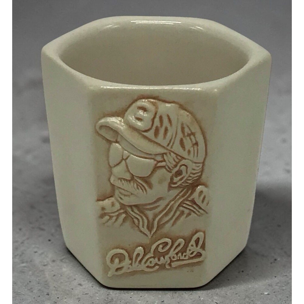 Dale Earnhardt #3 Hexagon Ceramic Shot Glass NASCAR Racing Collectible Vintage